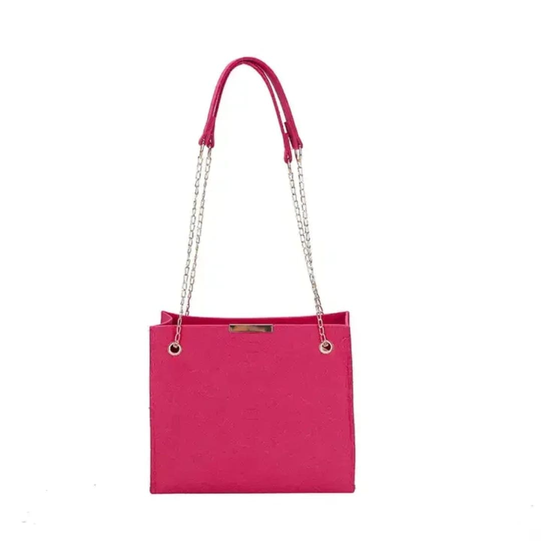 Classic Croc-Embossed Chain Shoulder Bag