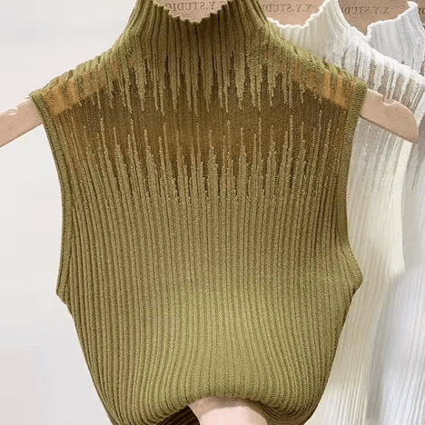 Knitted Turtleneck Vest