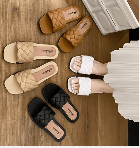 Soft-Sole Beach Flip-Flops — Brown