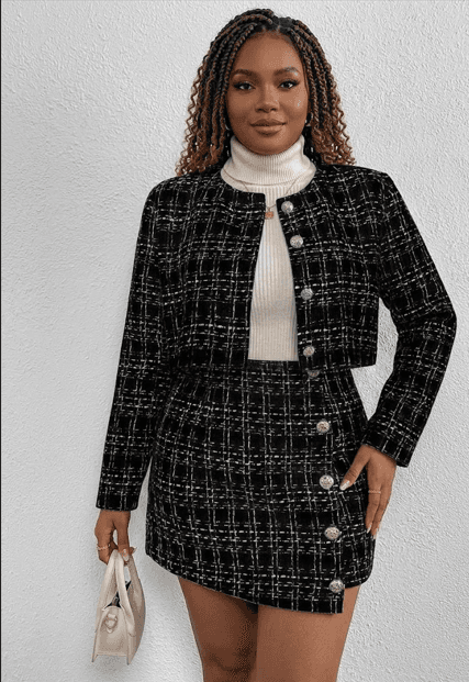 Tweed Jacket & Skirt Set